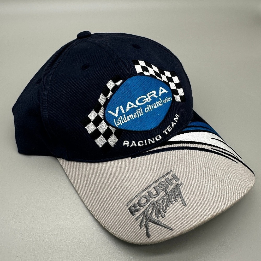 Vintage Mark Martin #6 Roush Racing NASCAR Hat Men OSFA Blue Snapback Cap
